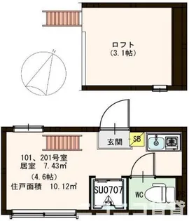 東京都豊島区巣鴨5【アパート】の間取り