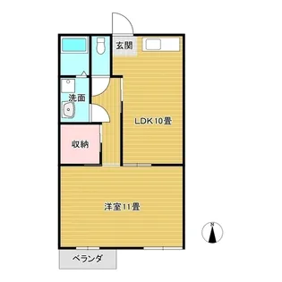 コーポ城北【2階】の間取り