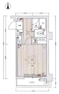 エスティライフ梅田北【3階】の間取り