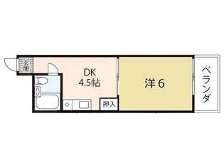西霞MRビル【4階】の間取り