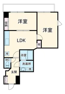アロー芝山マンション【2階】の間取り