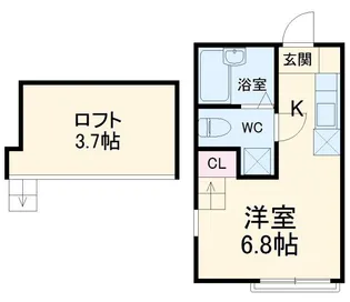 ヒルスミキ妙蓮寺【2階】の間取り