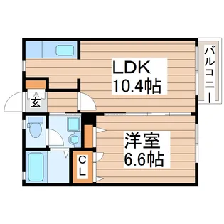シャーメゾン長町南【1階】の間取り