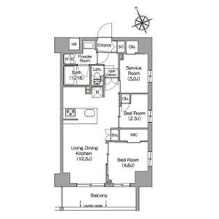 コンフォリア東葛西【2階】の間取り