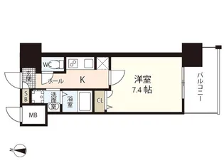 S-RESIDENCE国泰寺町一丁目【9階】の間取り