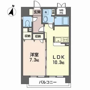 フロンティア北四番丁【7階】の間取り