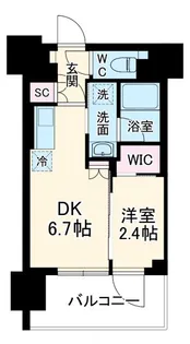 ザ・パークハビオ行徳駅前【8階】の間取り
