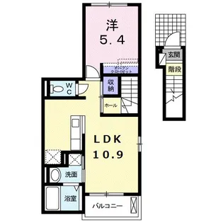 広島県福山市春日町5【アパート】の間取り
