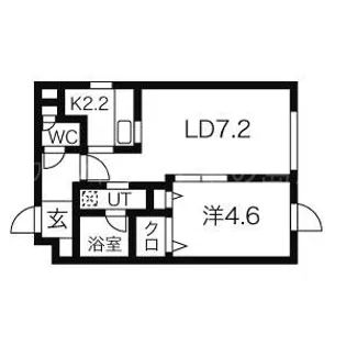 ブランノワール中の島【4階】の間取り