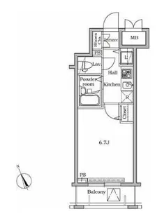 レジディア広尾II【3階】の間取り