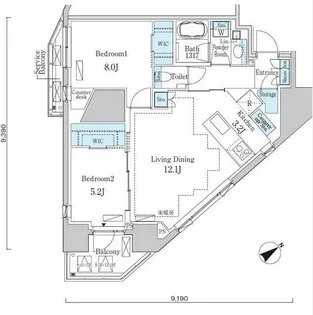 Prime Art白金台 (プライムアート白金台)【14階】の間取り