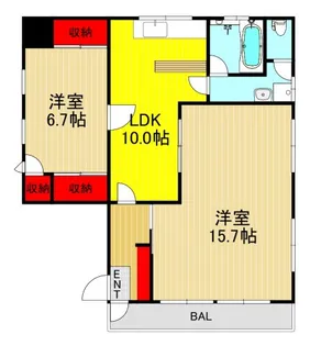ココミ川口【2階】の間取り