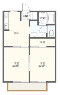 ランドパレス富田西【1階】の間取り