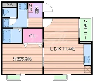 大阪府摂津市千里丘6【アパート】の間取り