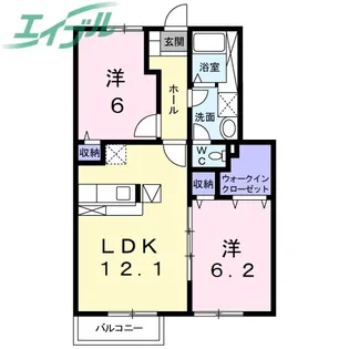 ファミール笹川【1階】の間取り