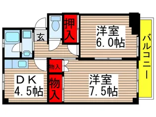 サンヒルズ若林【3階】の間取り