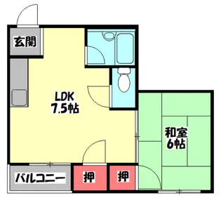 メゾンまどか【3階】の間取り