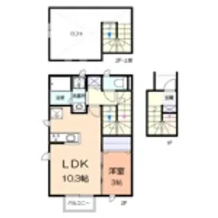 ローズ ココ【2階】の間取り