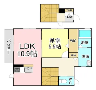 シャーメゾン藤崎【2階】の間取り