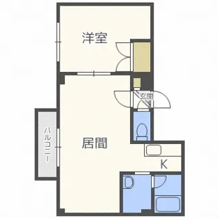 北海道札幌市西区発寒四条4【マンション】の間取り