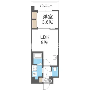 Alivis緑橋【1階】の間取り
