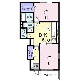 滋賀県彦根市野良田町【アパート】の間取り