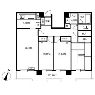 神奈川県厚木市中町1【マンション】の間取り