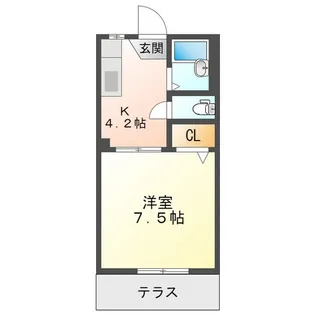 カーサ江島II B棟【1階】の間取り