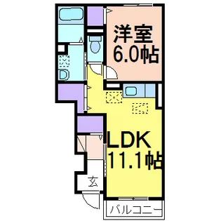 メゾン・ベールB棟【1階】の間取り