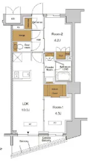 RJRプレシア東十条ガーデン【4階】の間取り