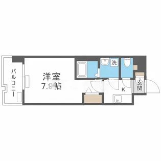 レジュールアッシュ福島フィーノ【6階】の間取り