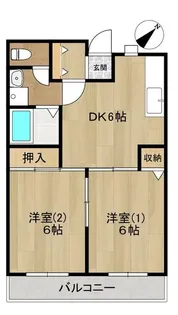 ファミール新井【1階】の間取り