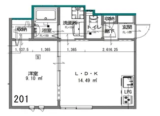 岡山県岡山市中区門田本町2【アパート】の間取り
