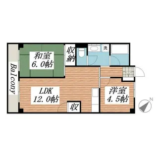 山口マンション【4階】の間取り