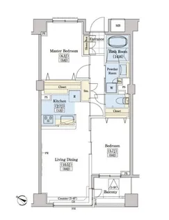 レジディアタワー上池袋【6階】の間取り