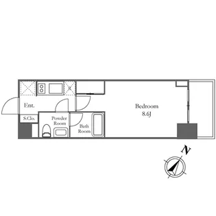 カーサスプレンディッド南麻布FLAT【7階】の間取り