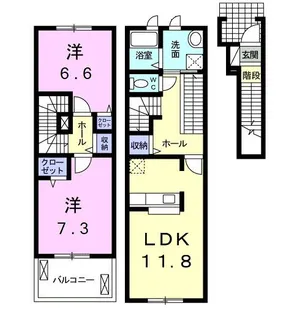 コンフォート COMFORT【2階】の間取り