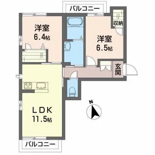グラシウ寿金沢【2階】の間取り