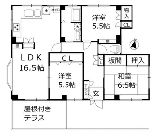 サンヴァーリー山王【1階】の間取り