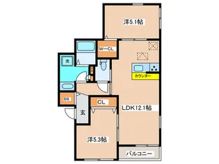 ハーベストYK【3階】の間取り