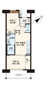 URフレール長田大道【1階】の間取り