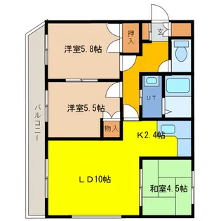 ラザール末広【3階】の間取り
