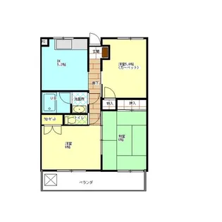 ペアシティ榊【2階】の間取り