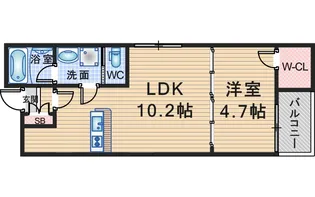 ウェルスクエア豊中本町【3階】の間取り