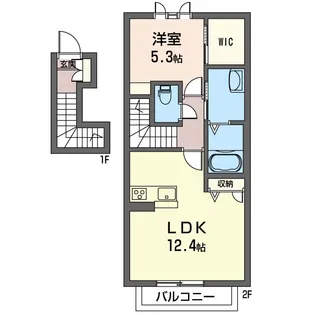 キュウブオンダ【2階】の間取り