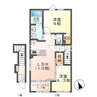 meadow breeze(メドウブリーズ)【2階】の間取り