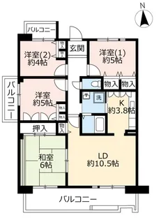 URアルビス寺本【1階】の間取り