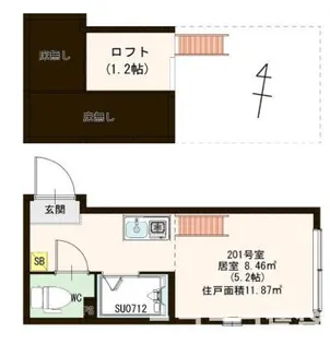 ハーモニーテラス西ヶ原II【2階】の間取り