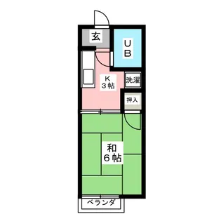 メゾン杁鹿【2階】の間取り