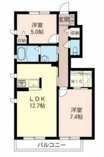 シャルマン大芝D【1階】の間取り